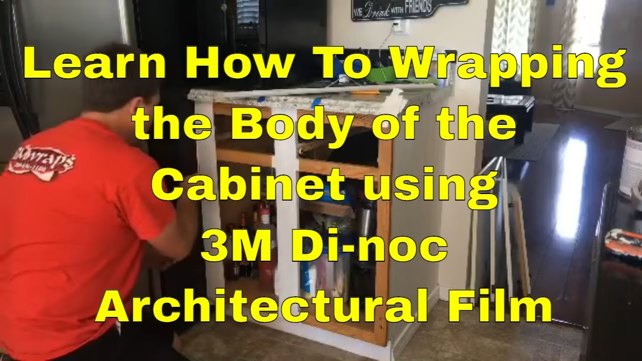 How to install the 3M DI-NOC Architectural Film on a Cabinet Door 