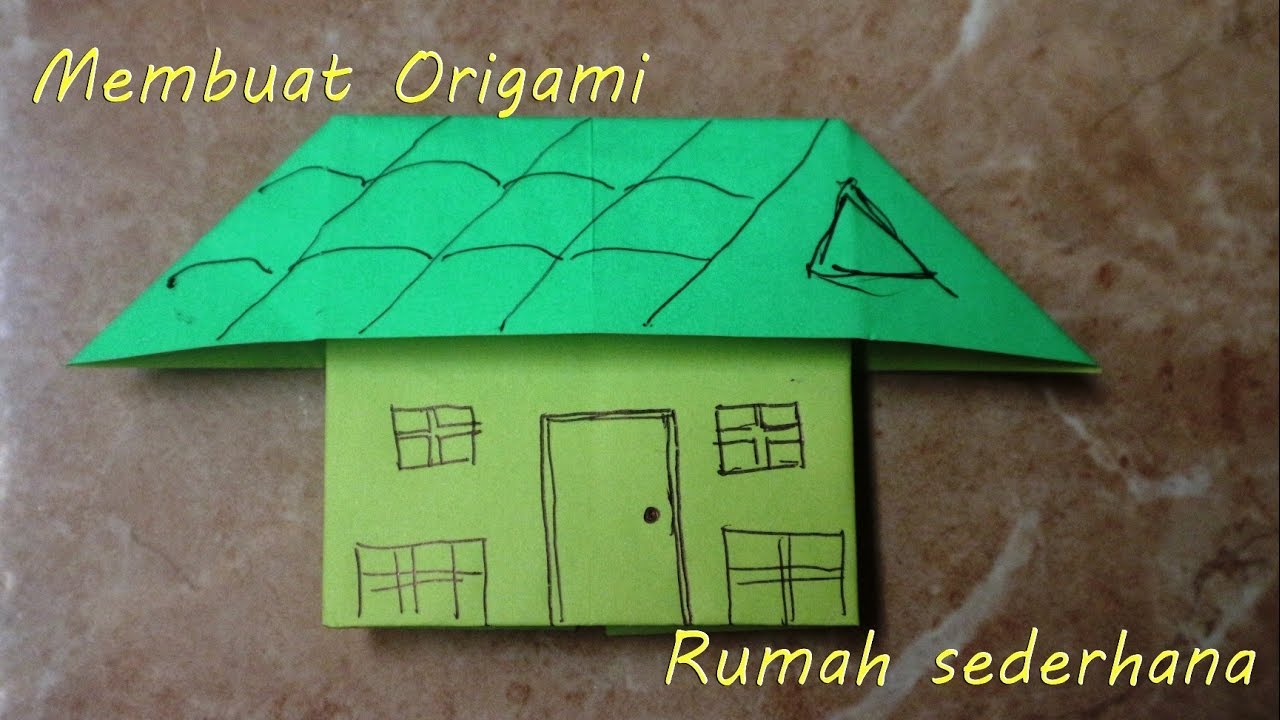 Membuat  origami  rumah  rumahan  mudah YouTube