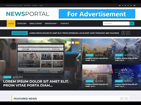 News Portal Website Design - Blog Website - HTML-CSS-JavaScript - 100% Free Source Code Download?