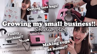 Growing my small business! Making cups at home! ☆ Business loan vlog part 2.