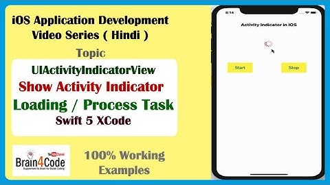 How to implement Activity Indicator in Swift 5 XCode | Hindi | UIActivityIndicatorView in Swift