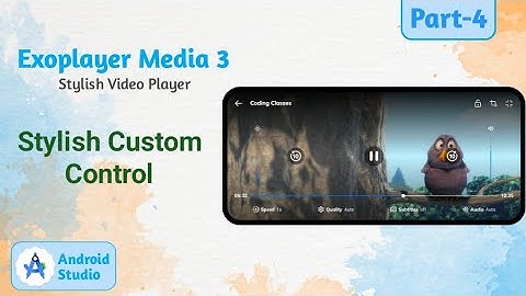 Exoplayer media3 Stylish Custom Controls in Android Studio || Video Player Custom Control #media3