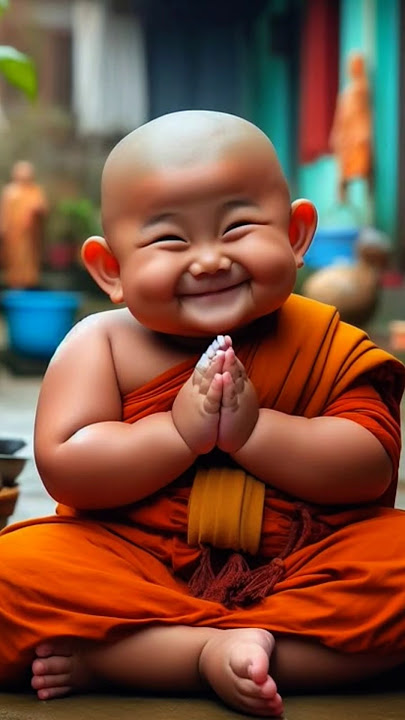 so cute little monk 10k views #trending #viralreels #funny #monk #youtubeshorts @Little_Monk10