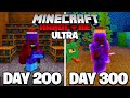 I Survived 300 Days in ULTRA HARDCORE Minecraft...