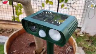 DURANOM Ultrasonic Wild Animal Repeller - Outdoor Solar Powered