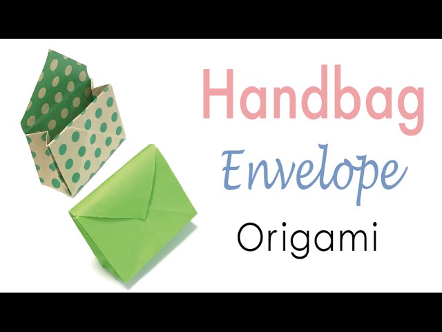 Origami Paper Handbag Shape Envelope 🎀 [Without Glue Tape]