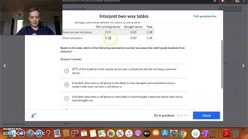 Interpreting two-way tables