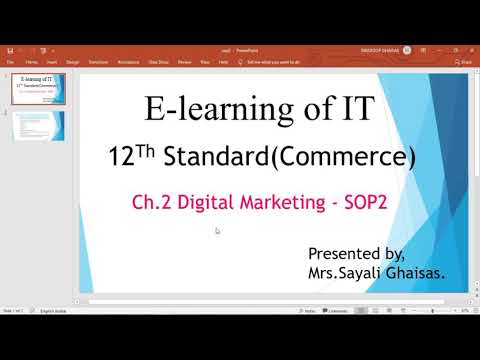 SOP 2 # Digital Marketing #12th Commerce