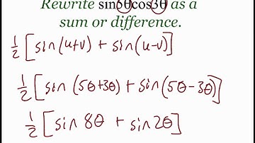 Pre-Calculus 5.5: Multiple-Angle and Product-to-Sum Formulas part 2