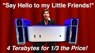 Zikes! Raid 0 Two Zike Drives 4 Terabytes 6000Mbps with Base Model Mac Mini