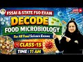 DECODE FOOD MICROBIOLOGY CLASS-15 | FSSAI & STATE FSO FOOD MICROBIOLOGY CLASSES