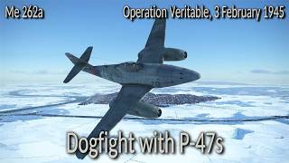 Me 262a: 10 Victories, Dogfight vs P-47 Thunderbolts near Arnhem | Cinematic Air Combat