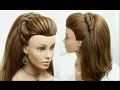 Hairstyle for long medium hair tutorial.  Half up half down