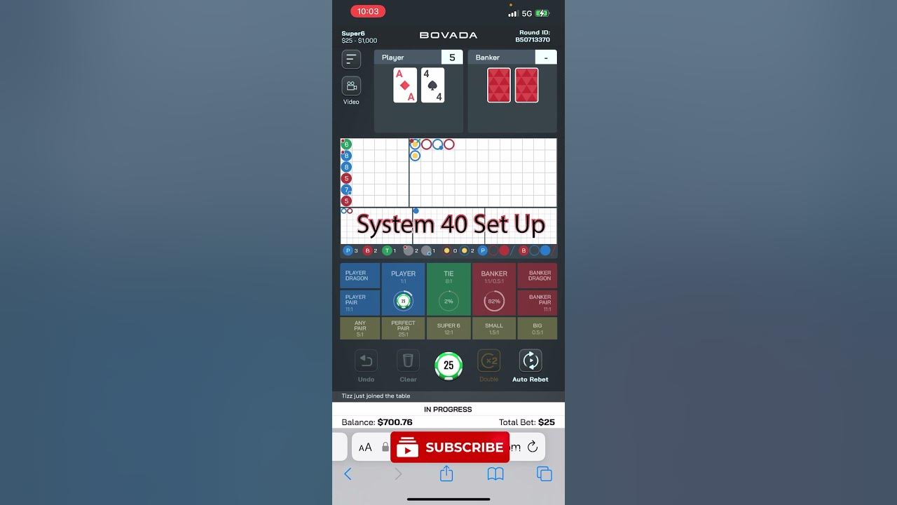 How to win at Baccarat System 40 Set Up | Episode III Bet Opposite