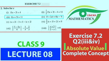08- Exercise 7.2 Q2 Part (iii-iv) Linear Equation and Linear Inequalities