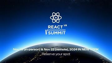 React Summit US 2024🗽 The biggest React conference worldwide is coming back to NY! November 19 & 22