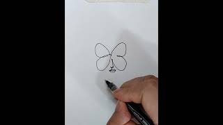 Learn how to draw a human face and a butterfly with one line