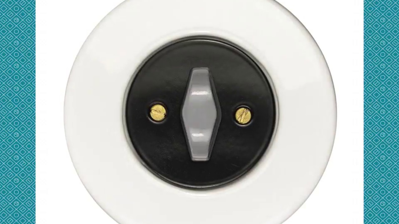 Ecoome Interrupteurs Et Prises Vintage En Porcelaine Bois Ceram