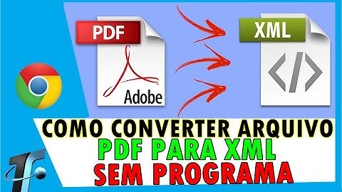 Como Converter Arquivo PDF para XML - Sem Programa - Canal TF
