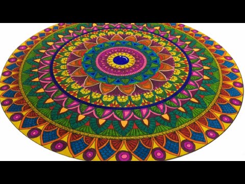 Colorful Mandala Art | Beautiful mandala art for beginners step by step
