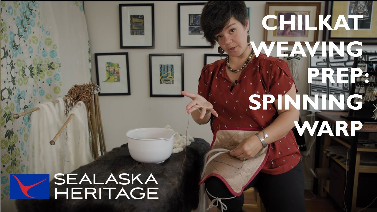 Chilkat Weaving with Lily Hope Lesson 5: Spinning Cedar and Wool 