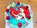 キャラケーキの作り方　ディズニープリンセス　リトルマーメイド　アリエル　バースデーケーキ
