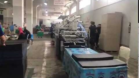 AFM540A+AFM540S automatic case maker and lining machine in Egypt factory for file folders 埃及客户工厂