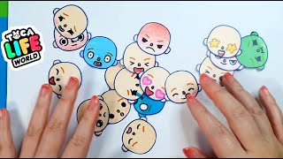 How to draw Toca Boca Emotions😆😍🤢😨 DIY Paper crafts - Toca life world