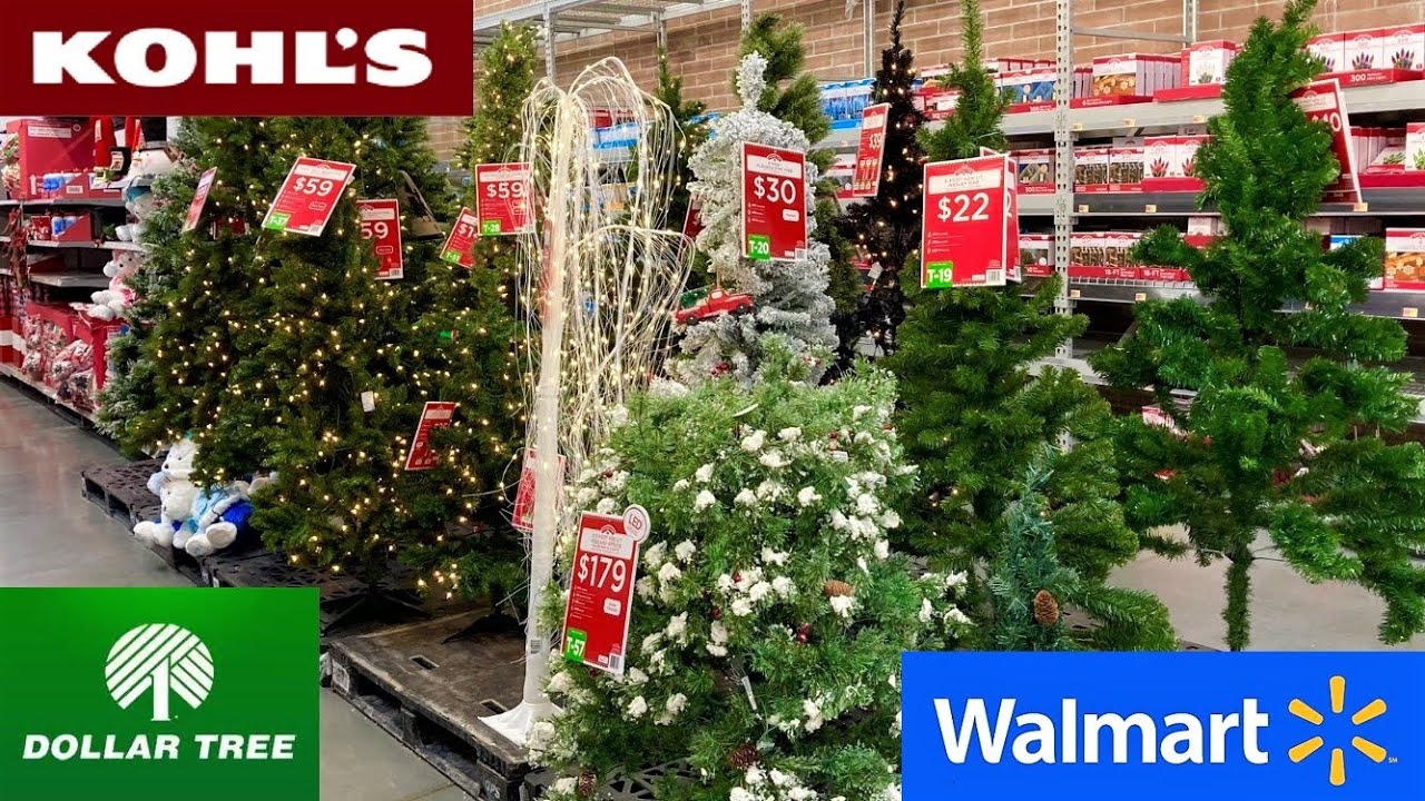 WALMART DOLLAR TREE KOHL'S CHRISTMAS DECORATIONS TREES DECOR SHOP WITH