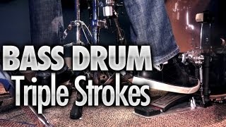 Bass Drum Triple Strokes - Free Drum Lessons(Get more free bass drum lessons: http://www.BassDrumSecrets.com/bootcamp/ . I finally got to film a video teaching bass drum triple strokes. After analyzing the ..., 2013-02-24T17:01:59.000Z)