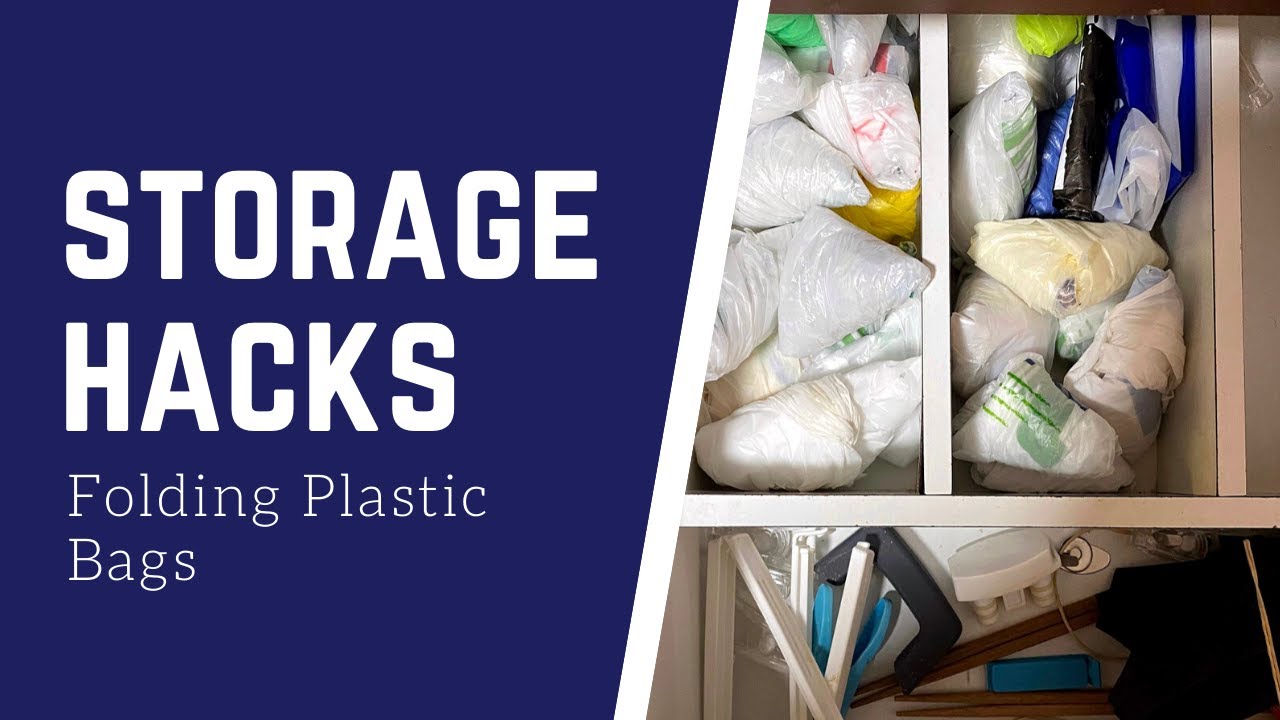 Folding Plastic Bags Kitchen Storage Hack YouTube