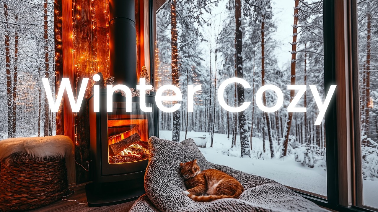 Winter Cozy ❄️ Lazy Cat 🐈 Chill Music