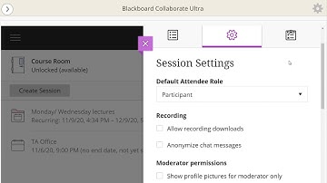 Blackboard Collaborate Set Up Create Sessions