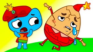 Humpty Dumpty Song | Видео для Малышей и Смешные Котики | Kit and Kate - Nursery Rhymes Russian