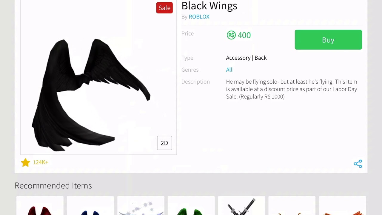 Buying Black Wings From The Labor Day Sale Day New Avatar Roblox Youtube - black wings code for roblox