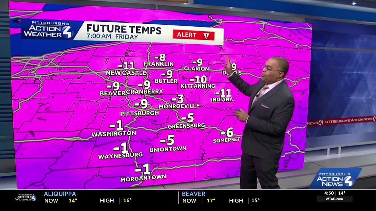 January 29 Forecast: Record lows Friday and Saturday for Pittsburgh