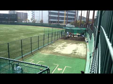オリックス 岸田 ピッチング練習風景 @神戸サブ2013.03.24