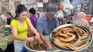 Market show: Yummy Eel fish soup cooking | Buy Eel fish and cooking