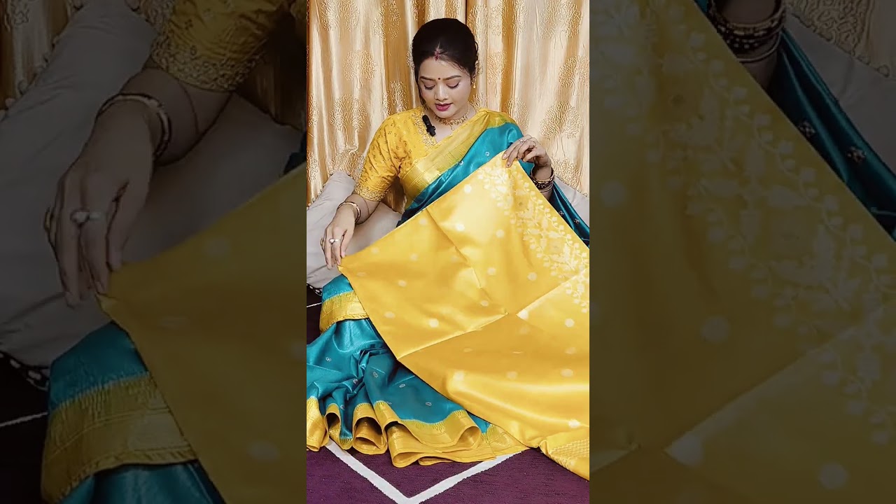 Tussar Jamdani and chhoto buti muga tussar saree.with silk Mark certified ✅.wp no-9382334251