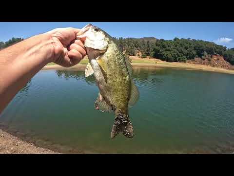 Uvas Reservoir bass fishing in Morgan Hill CA