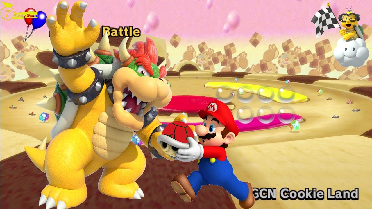 Mario Kart Wii Balloon Battle HD #4 (Bowser GamePlay)