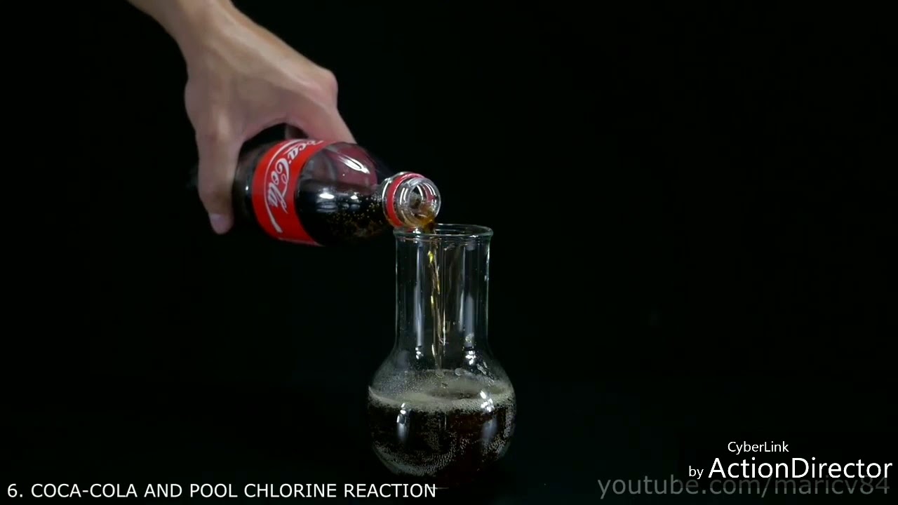 GolScience || Coca-cola and Pool Chlorine Powder Reaction