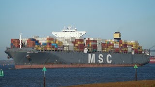 MSC FILLIPPA departs port of felixstowe for hamburg 25 11 17
