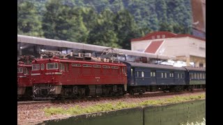 【再編集版・Nゲージ】ED75牽引10系+12系客車 急行津軽 内装塗装&ウェザリング レイアウト走行シーン【4K 鉄道模型】