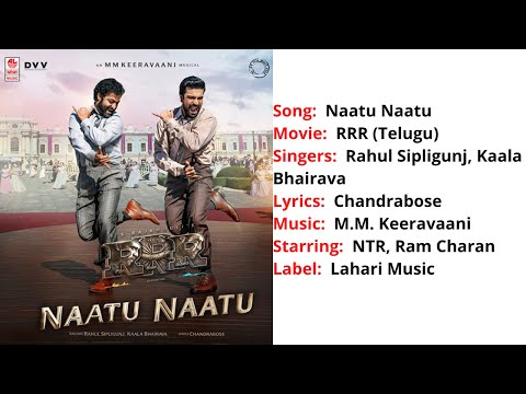 Naatu Naatu | Lyrics with English Translation | RRR | NTR | Ram Charan | MM Keeravaani |SS Rajamouli