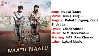 Naatu Naatu | Lyrics with English Translation | RRR | NTR | Ram Charan | MM Keeravaani |SS Rajamouli