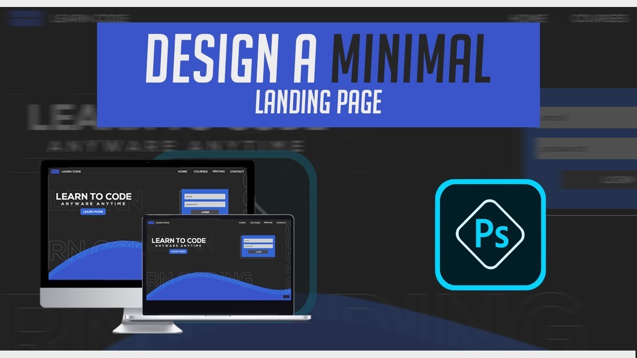 Website UI Design Tutorial | Design a Minimal style page with Adobe Photoshop (2020 tutorial)
