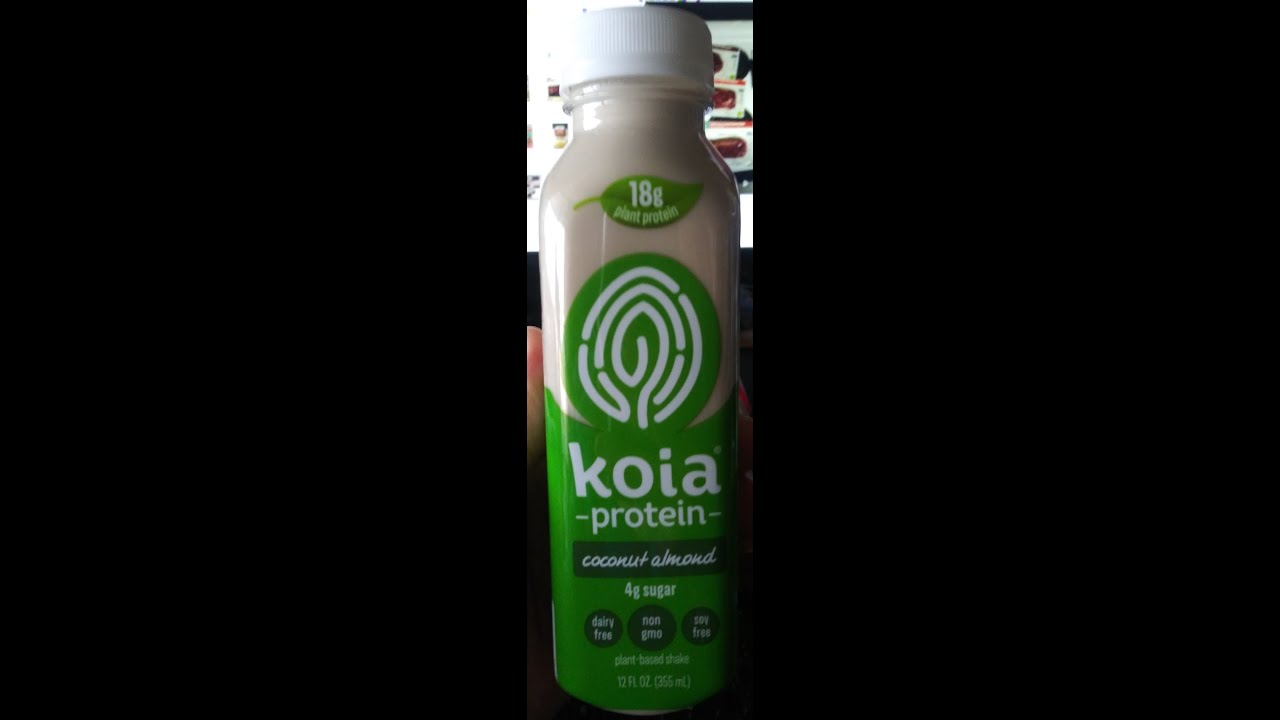 Koia Coconut Almond Plant based Protein Shake Review YouTube