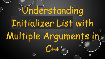 Understanding Initializer List with Multiple Arguments in C+ +
