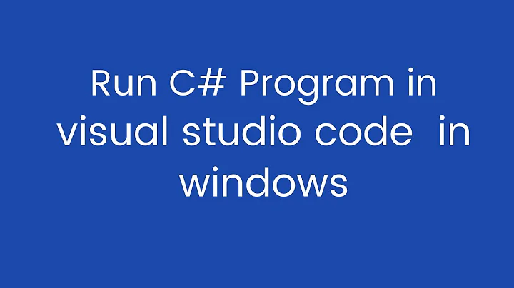How to Run C# Program in Visual Studio Code in Windows.|run c# program in visual studio code|